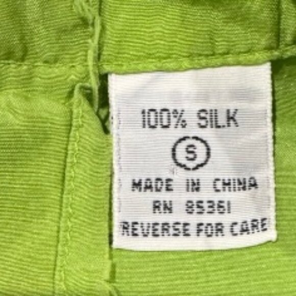 Vintage Stunt Collections Women's 100% Silk Blouse (Size S) - Picture 8 of 10